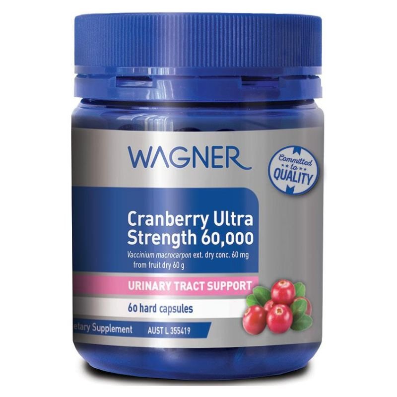 [Expiry: 01/2027] Wagner Cranberry Ultra Strength 60000mg 60 Capsules