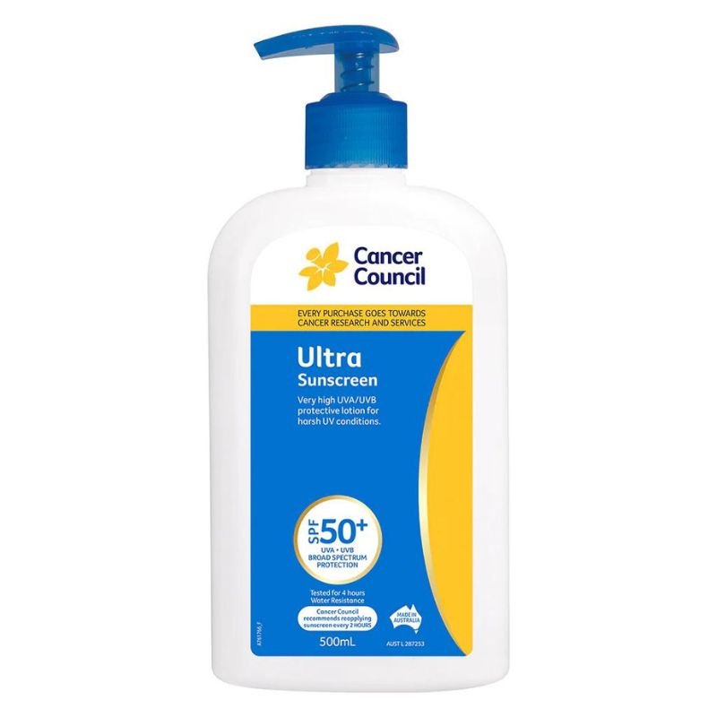 [Expiry: 07/2026] Cancer Council Ultra Pump Sunscreen SPF 50+ 500mL