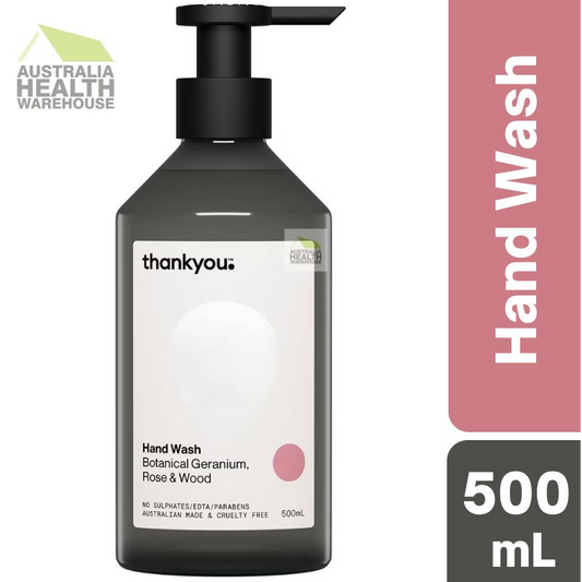 Thankyou Botanical Geranium, Rose & Wood Hand Wash 500mL