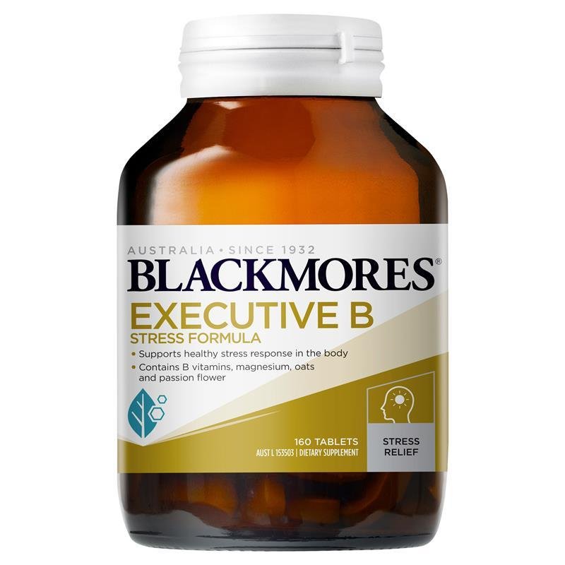 Blackmores Executive B Stress Formula 160 Tablets September 2024