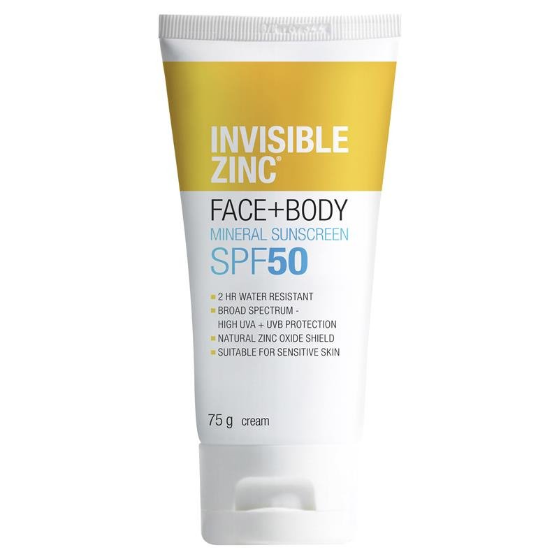 [Expiry: 04/2027] Invisible Zinc SPF 50+ Face and Body 75g