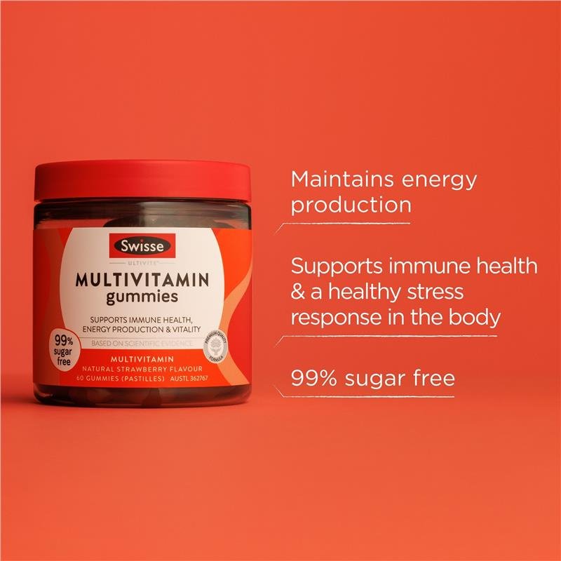 [CLEARANCE Expiry: 12/2024] Swisse Ultiboost Multivitamin 60 Gummies