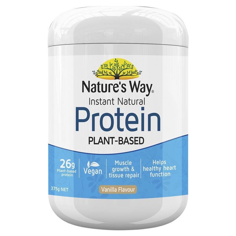 [Expiry: 06/2025] Nature's Way Instant Natural Protein Plant-Based Powder Vanilla Flavour 375g