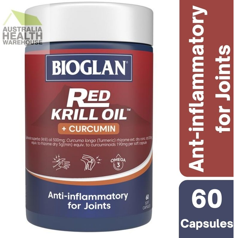 [Expiry: 08/2026] Bioglan Red Krill Oil Plus Curcumin 60 Capsules