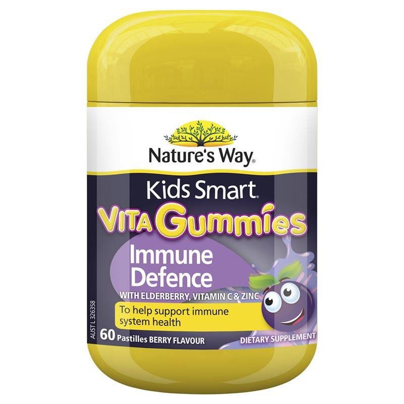 [CLEARANCE Expiry: 10/2024] Nature's Way Kids Smart Vita Gummies Immune Defence 60 Pastilles