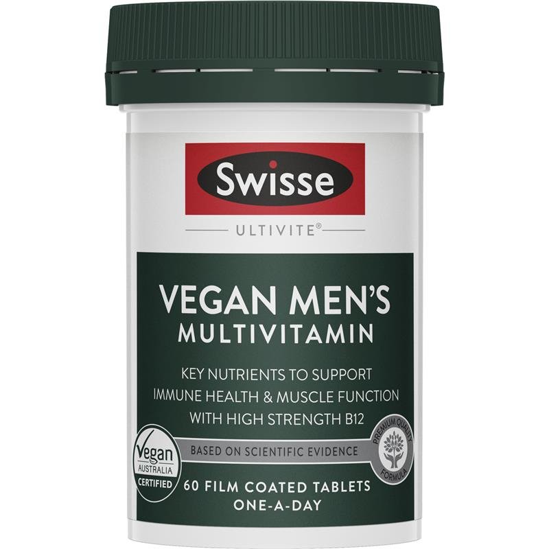 [CLEARANCE Expiry: 06/2024] Swisse Ultivite Vegan Men's Multivitamin 60 Tablets