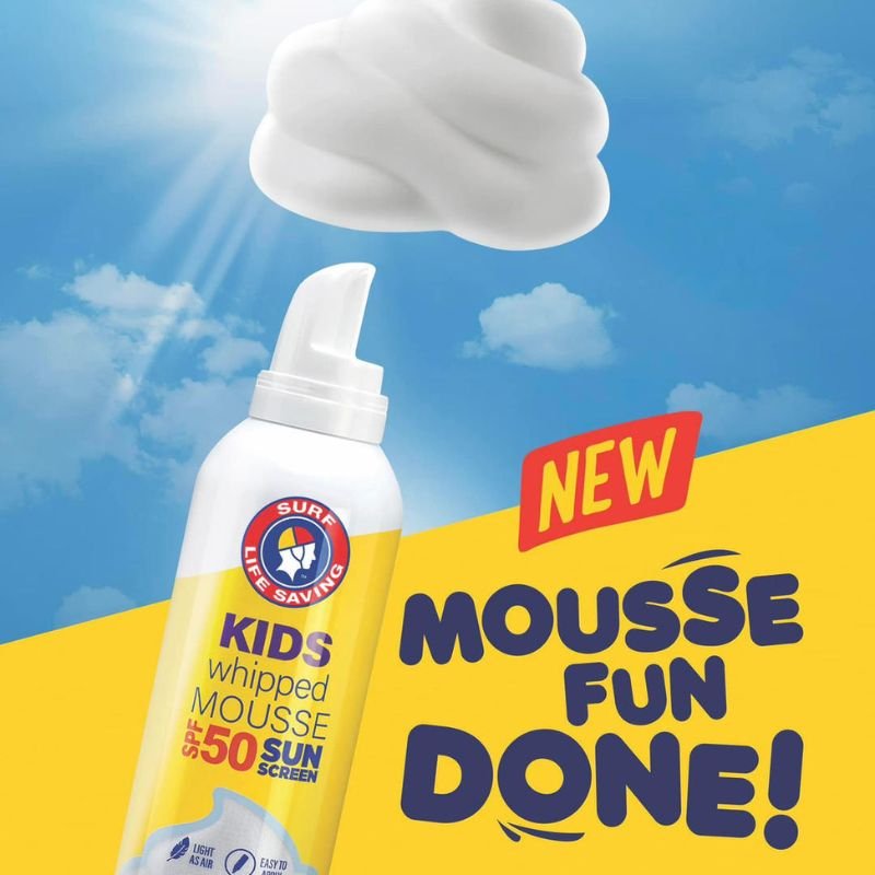 [Expiry: 08/2026] ] Surf Life Saving Kids Whipped Mousse SPF50 Sunscreen 160g