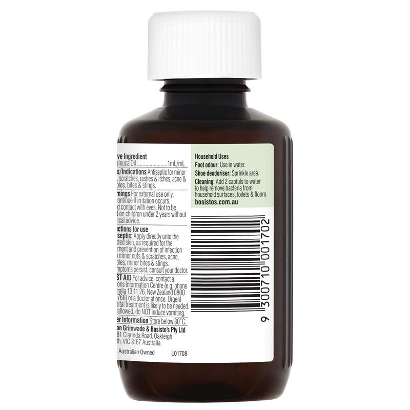 [Expiry: 08/2025] Bosisto's Tea Tree Oil 100mL