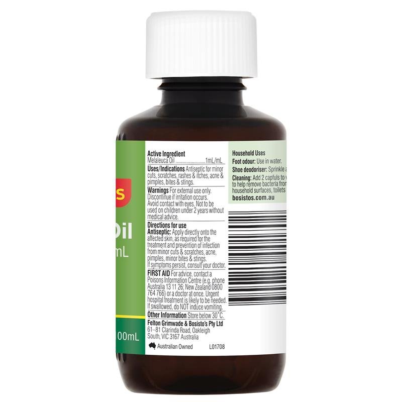 [Expiry: 08/2025] Bosisto's Tea Tree Oil 100mL