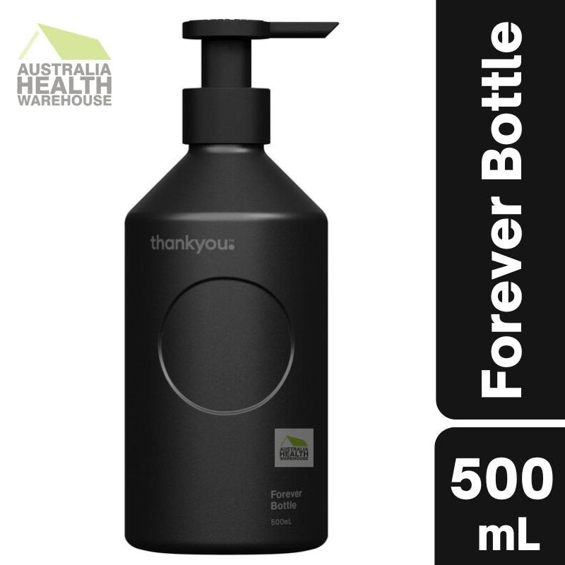 Thankyou Forever Bottle Black Aluminium 500mL