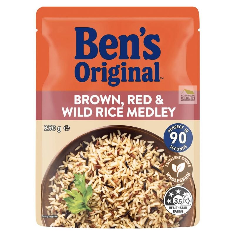 [CLEARANCE Expiry: 05/08/2024] Ben's Original Brown, Red & Wild Rice Medley Microwave Rice Pouch 250g