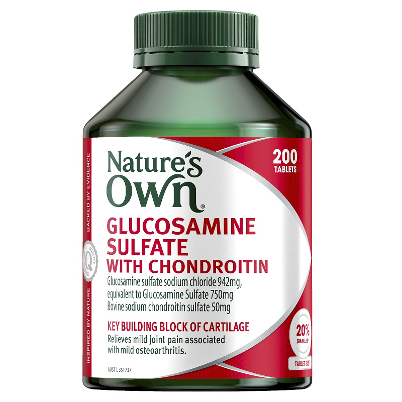 [Expiry: 09/2025] Nature's Own Glucosamine Sulfate with Chondroitin 200 Tablets