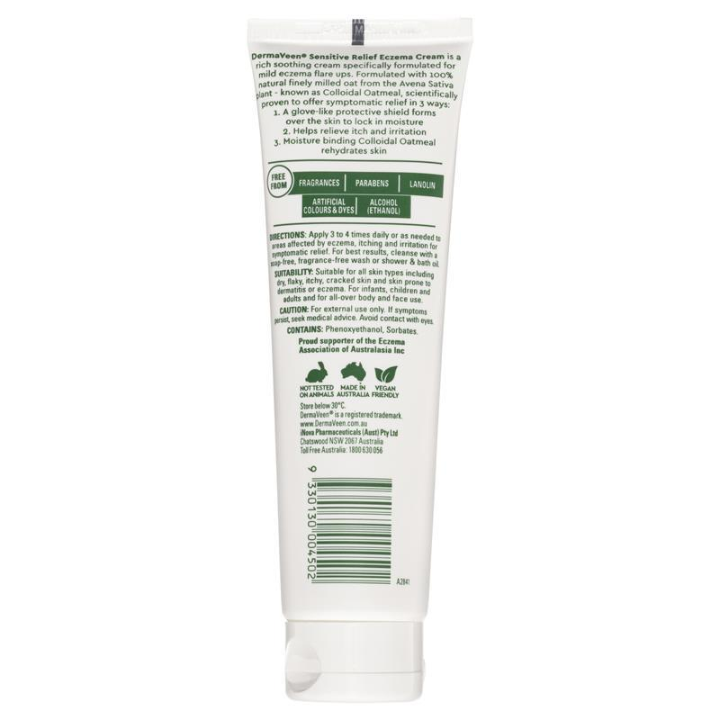 [Expiry: 04/2027] DermaVeen Sensitive Relief Eczema Cream 100mL