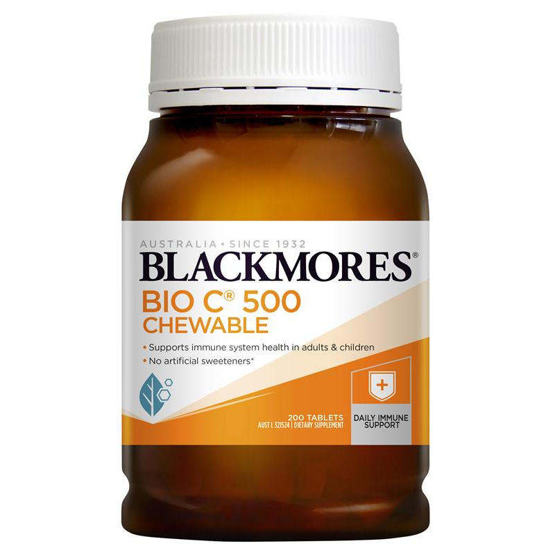 [Expiry: 05/2025] Blackmores Bio C 500mg 200 Chewable Tablets Vitamin C