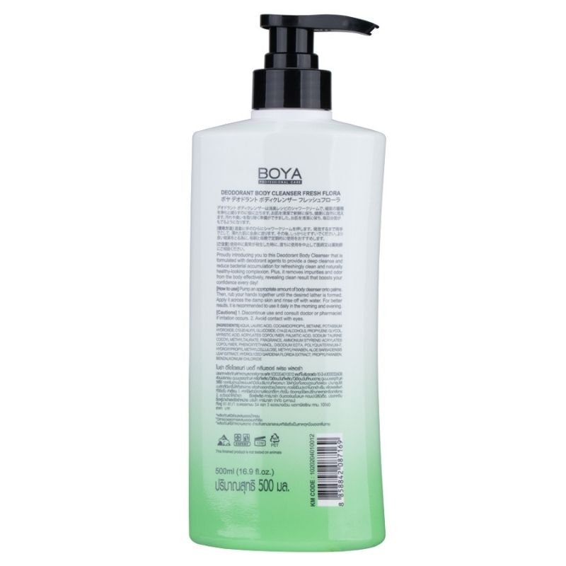 BodyWash Deodorant Cleanser Gel Boya Fresh Flora 500mL August 2025