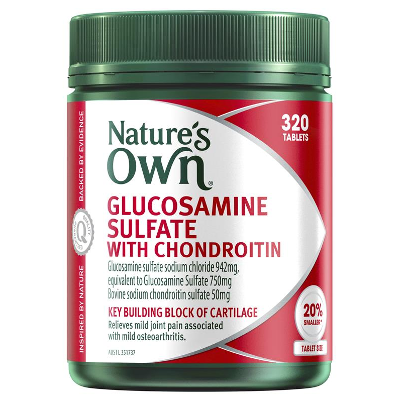 [Expiry: 09/2025] Nature's Own Glucosamine Sulfate With Chondroitin 320 Tablets