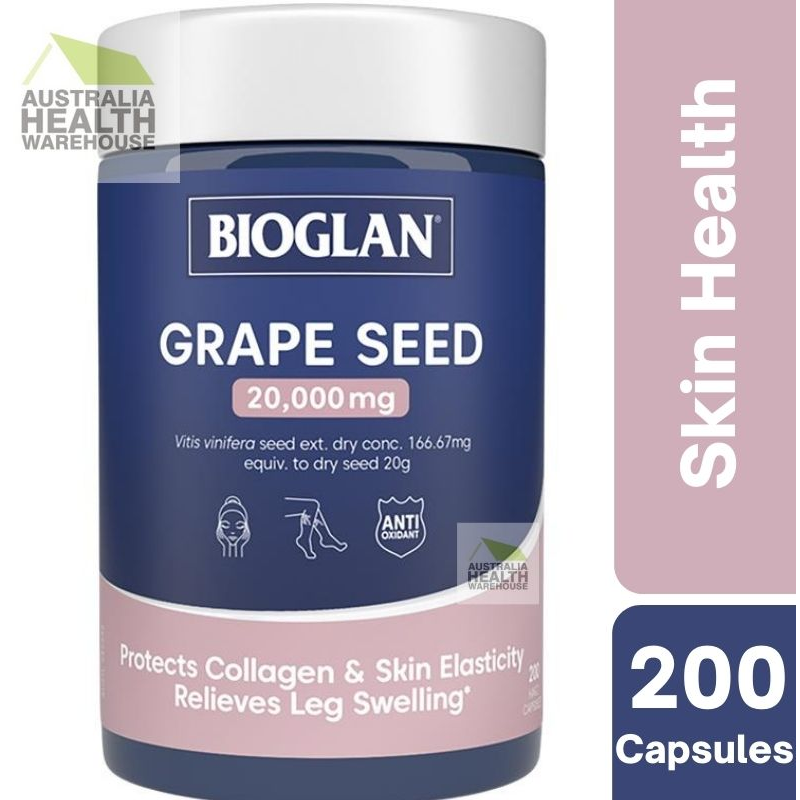 [CLEARANCE Expiry: 04/2025] Bioglan Grape Seed 20,000mg 200 Capsules