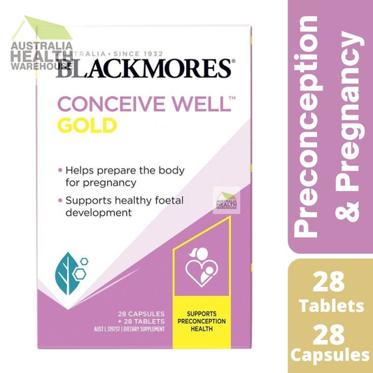 [Expiry: 10/2025] Blackmores Conceive Well Gold 56 Tablets (28 Tablets + 28 Capsules)