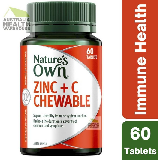 [CLEARANCE Expiry: 04/2025] Nature's Own Zinc + C Chewable 60 Tablets