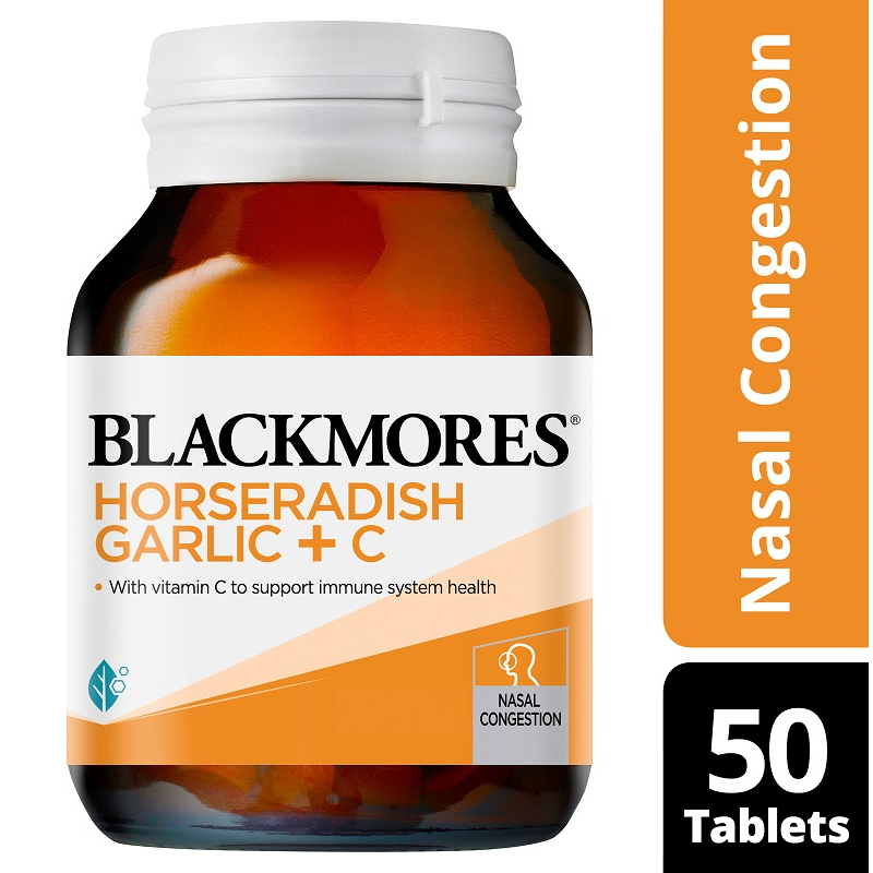 [Expiry: 02/2026] Blackmores Horseradish Garlic + C 50 Tablets