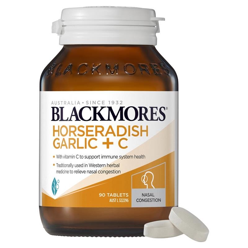 [Expiry: 08/2025] Blackmores Horseradish Garlic + C 90 Tablets