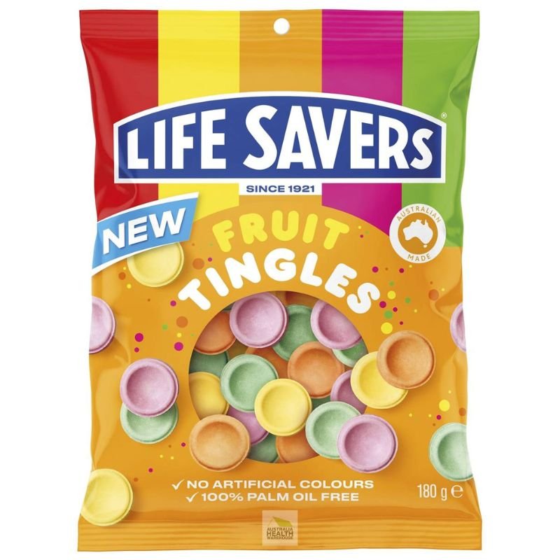 [EXPIRY: 21 August 2024] Lifesavers Fruit Tingles 180g