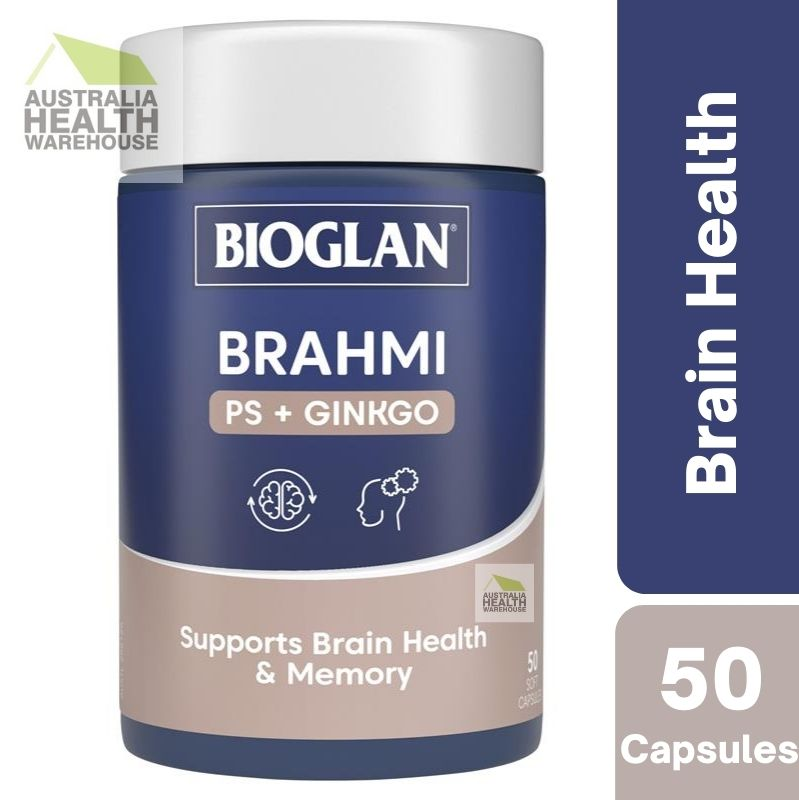 [Expiry: 10/2026] Bioglan Brahmi + PS + Ginkgo 50 Capsules