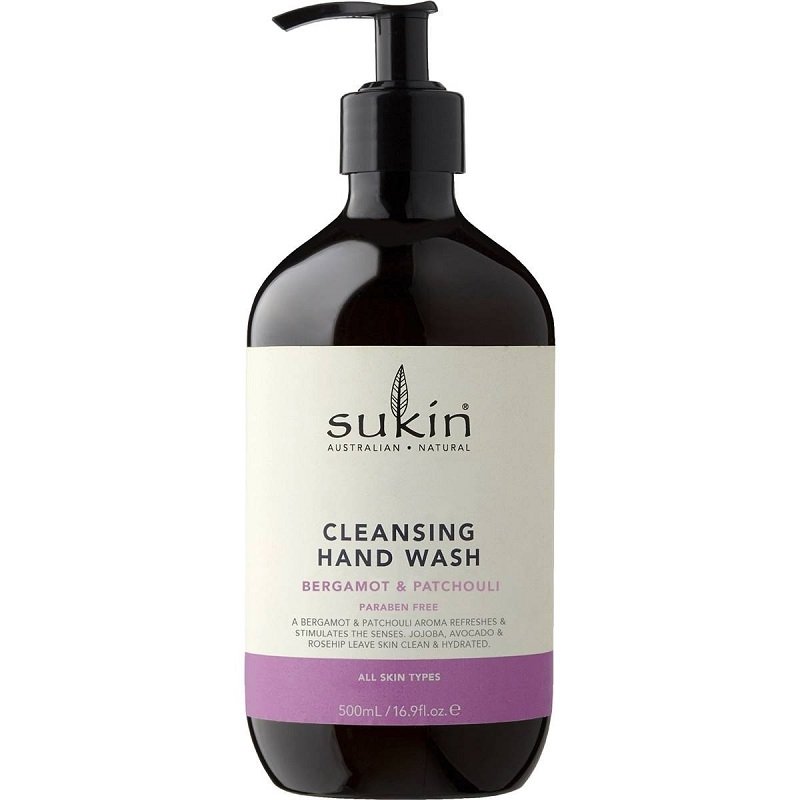 Sukin Cleansing Hand Wash Bergamot & Patchouli Pump 500mL