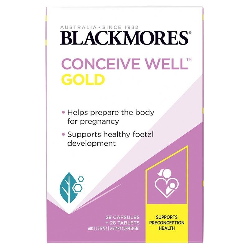 [Expiry: 10/2025] Blackmores Conceive Well Gold 56 Tablets (28 Tablets + 28 Capsules)