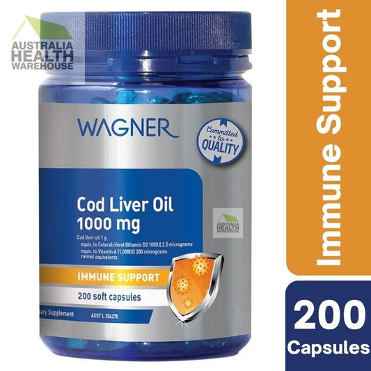 [Expiry: 07/2026] Wagner Cod Liver Oil 1000mg 200 Capsules