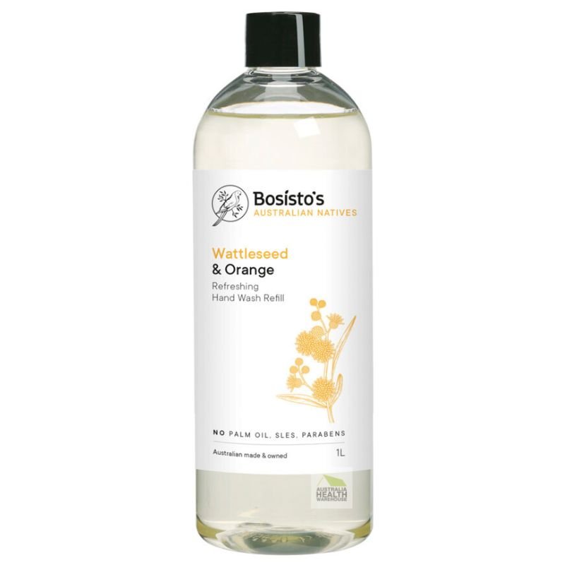 Bosisto's Wattleseed & Orange Hand Wash Refill 1 Litre