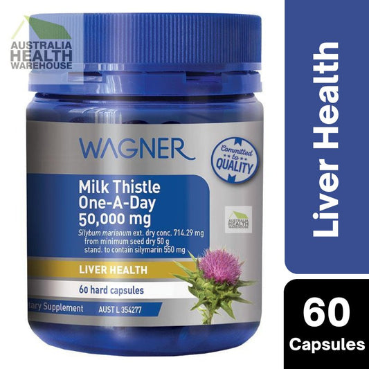 [Expiry: 07/2026] Wagner Milk Thistle One A Day 50000mg 60 Capsules