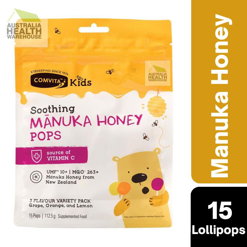 [Expiry: 15/08/2025] Comvita Kids Soothing UMF 10+ Manuka Honey 15 Pops