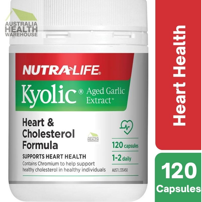 [Expiry: 11/2026] Nutra-Life Kyolic Aged Garlic Extract Heart & Cholesterol Formula 120 Capsules