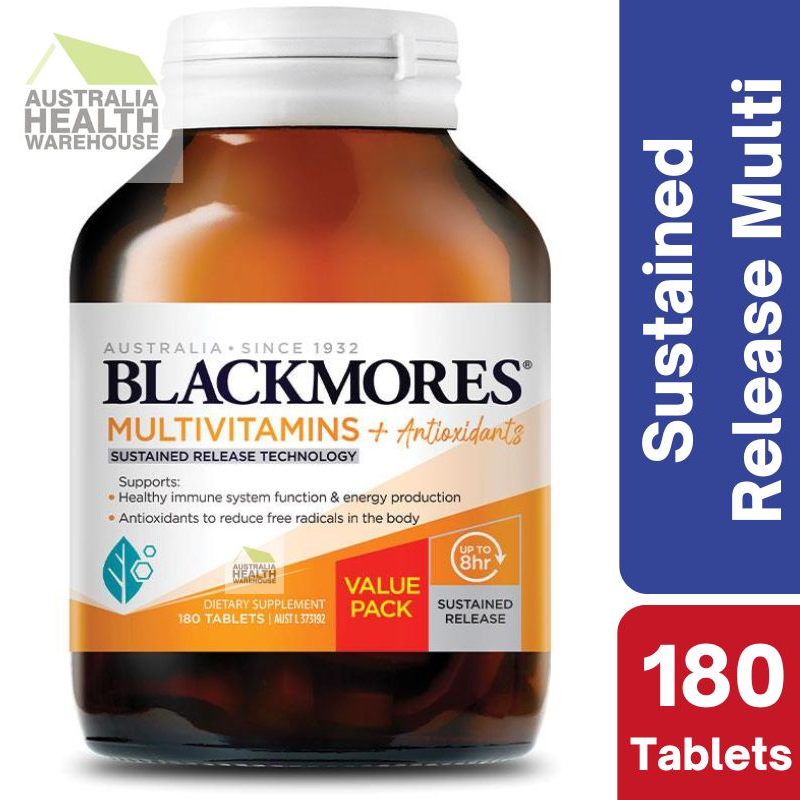 [Expiry: 03/2025] Blackmores Sustained Release Multivitamins + Antioxidants 180 Tablets