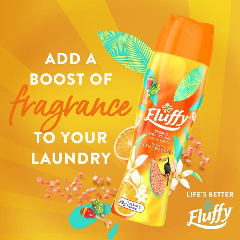 Fluffy Tropic Like It's Hot  In-Wash Scent Booster Laundry Beads 500g
