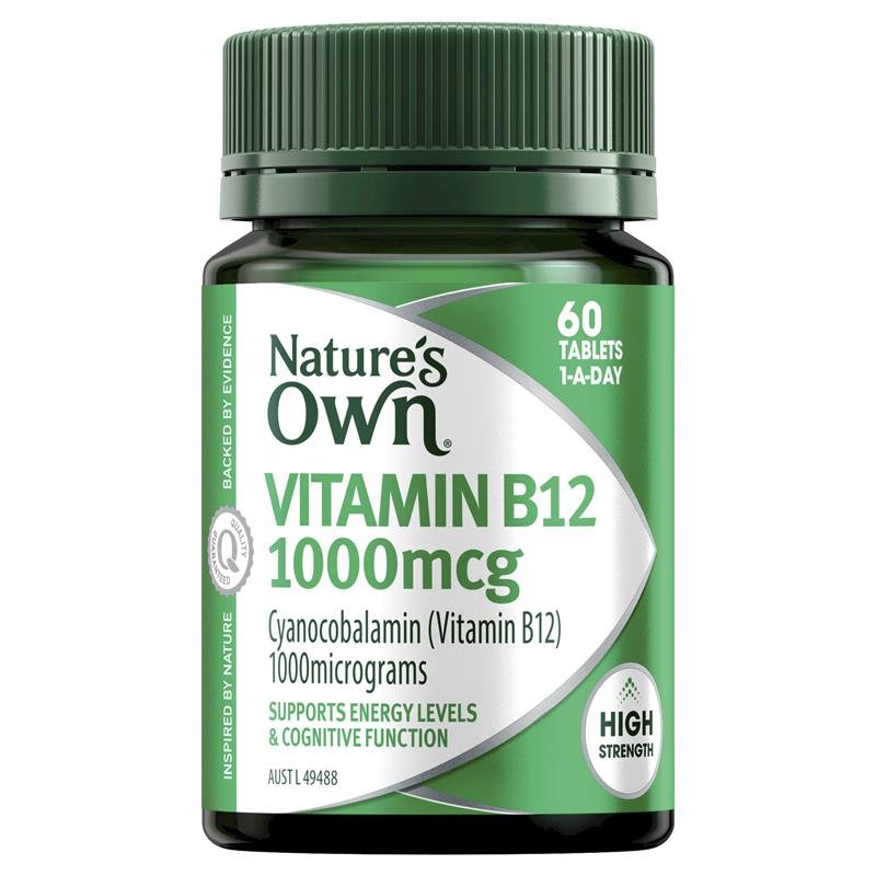 [Expiry: 09/2025] Nature's Own Vitamin B12 1000mcg 60 Tablets