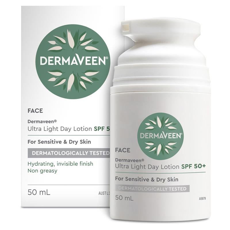 [CLEARANCE Expiry: 04/2025] Dermaveen Face Ultra Light Day Lotion SPF 50+ 50mL