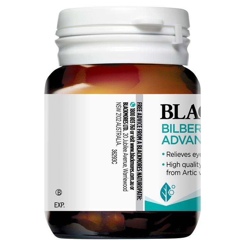 [CLEARANCE Expiry: 23/10/2024] Blackmores Bilberry Eye Support Advanced 30 Tablets