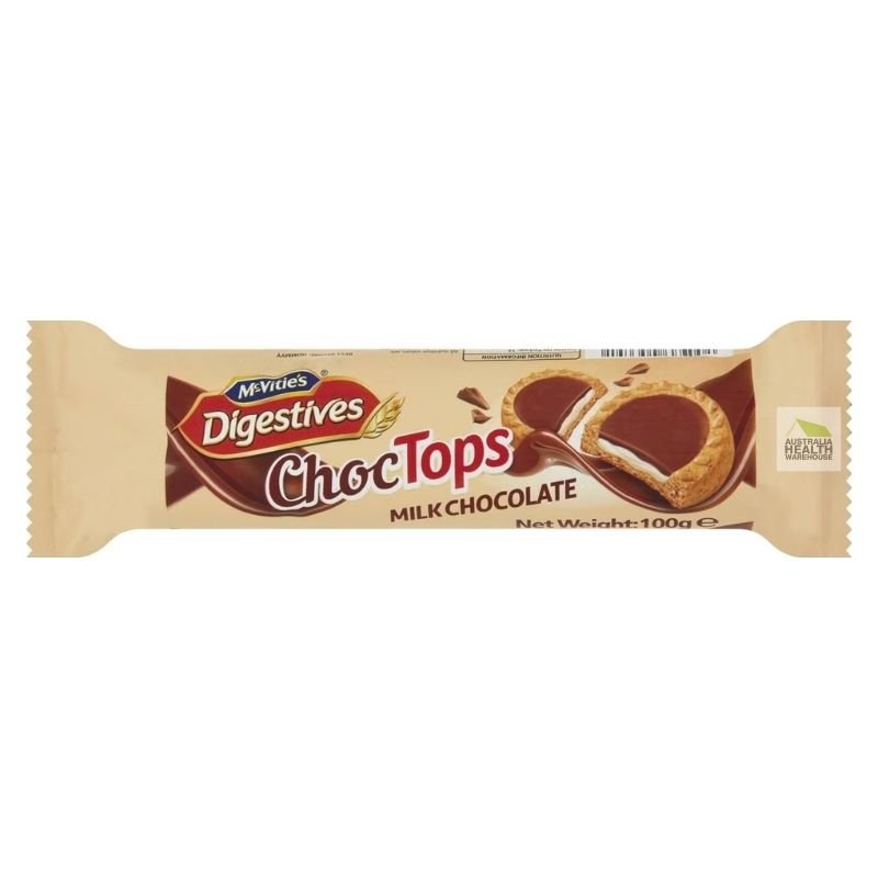 [CLEARANCE Expiry Date: 25/05/2025] McVitie's Digestives ChocTops Milk Chocolate 100g