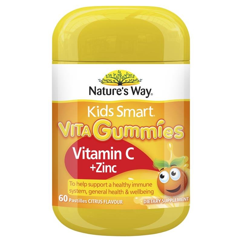 [CLEARANCE Expiry: 07/2024] Nature's Way Kids Smart Vita Gummies Vitamin C + Zinc 60 Gummies