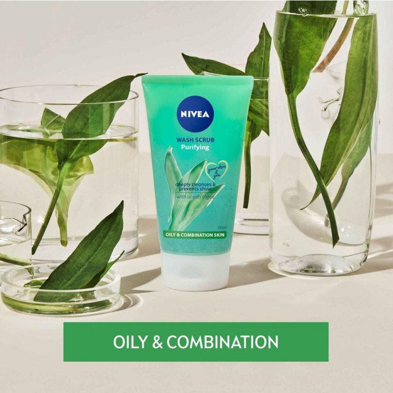 Nivea Purifying Face Wash Scrub - Oily & Combination Skin 150mL